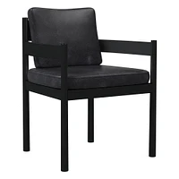 Halsey Leather Dining Arm Chair | West Elm