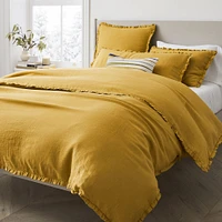 European Flax Linen Ruffle Kids Duvet Cover & Shams | West Elm