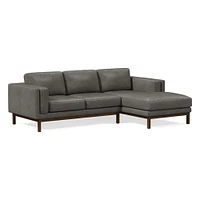 Dekalb 2 Piece Leather Sectional Sofa | With Chaise West Elm