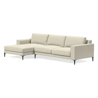 Harper Leather 2-Piece Chaise Sectional (106"–116") | West Elm