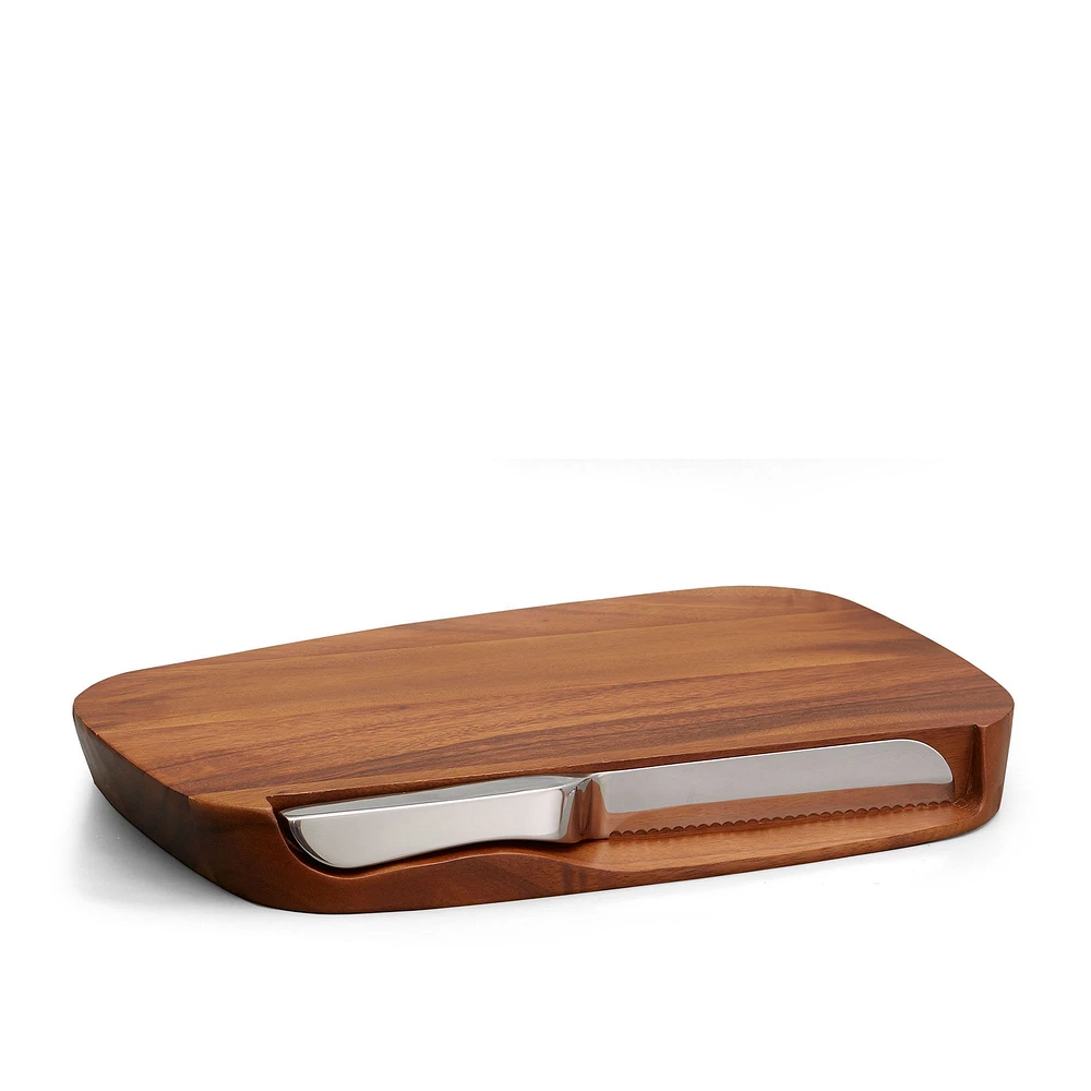 Nambe Blend Bread Board & Knife | West Elm