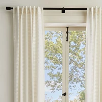 Linen Cotton Ladder Sheer Curtain | West Elm