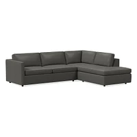 Harris Leather 2-Piece Sleeper Sectional w/ Bumper Chaise (111") | West Elm