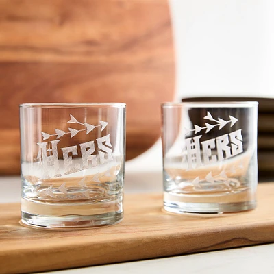 Love & Victory Engraved Couples Glass (Set of 2) | West Elm