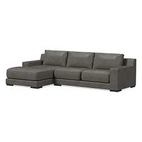 Dalton Leather 2-Piece Chaise Sectional (111"–121") | West Elm