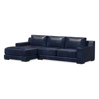 Dalton Leather 2-Piece Chaise Sectional (111"–121") | West Elm