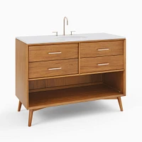 Mid-Century Open Storage Single Bathroom Vanity (24"–49") - Acorn | West Elm