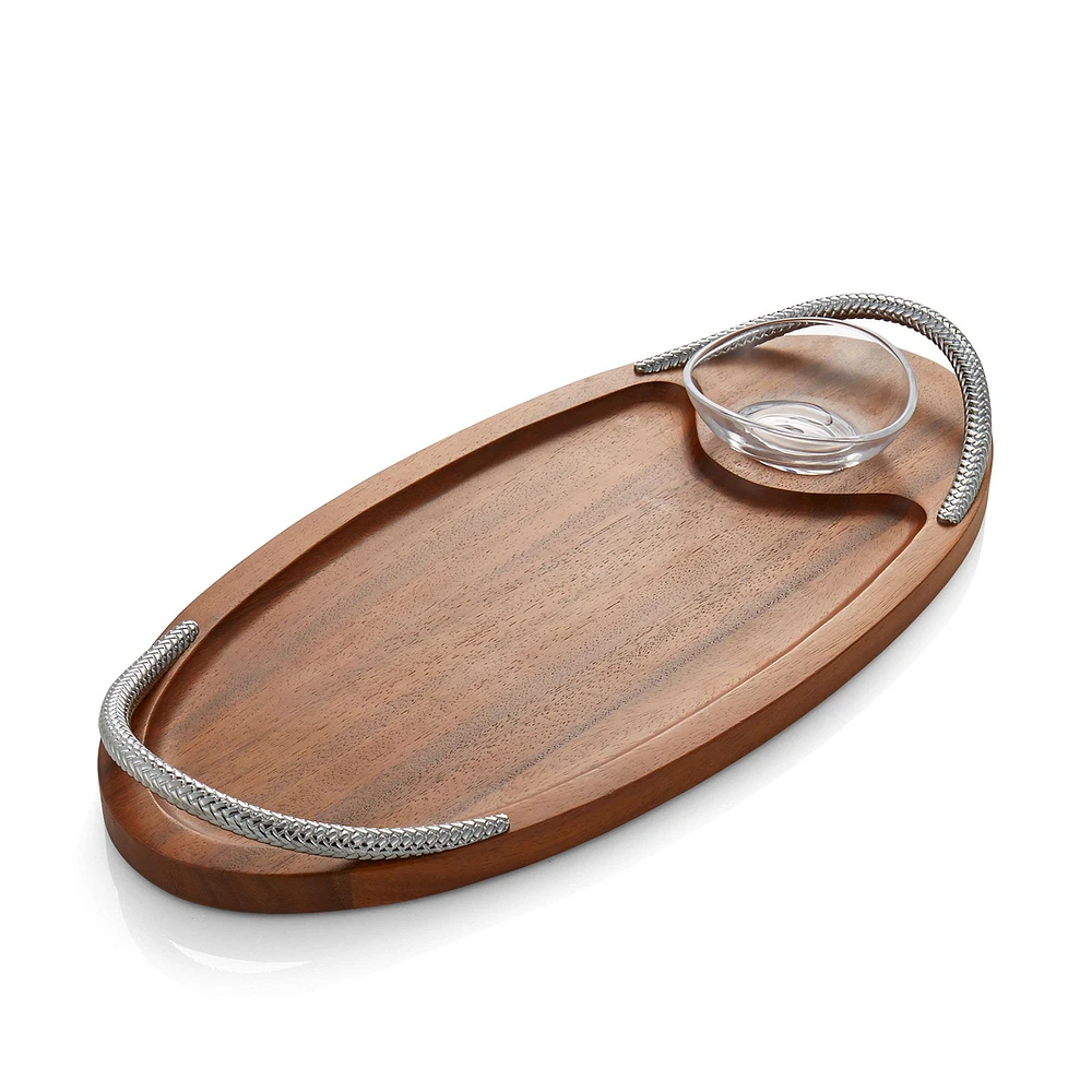 Nambe Braid Serving Board & Dipping Dish | West Elm