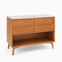 Mid-Century Open Storage Single Bathroom Vanity (24"–49") - Acorn | West Elm