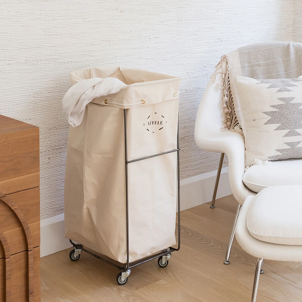 Steele Canvas Hamper on Wheels | West Elm