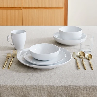 48-Piece Organic Porcelain Dining Starter Bundle | West Elm