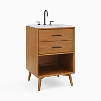 Mid-Century Open Storage Single Bathroom Vanity (24"–49") - Acorn | West Elm