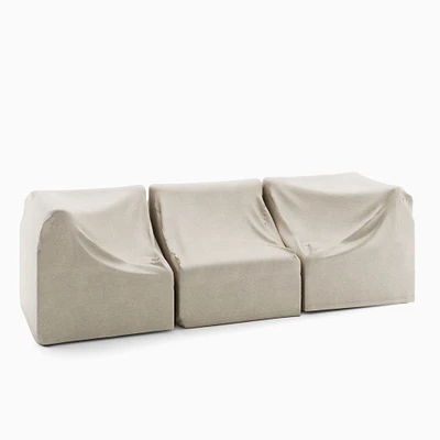 Santa Fe Slatted Outdoor 3-Piece Modular Sofa Protective Cover | West Elm