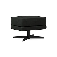 Viv Leather High-Back Swivel Chair Ottoman | West Elm