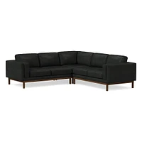 Dekalb Leather L-Shaped Sectional | Sofa With Chaise West Elm