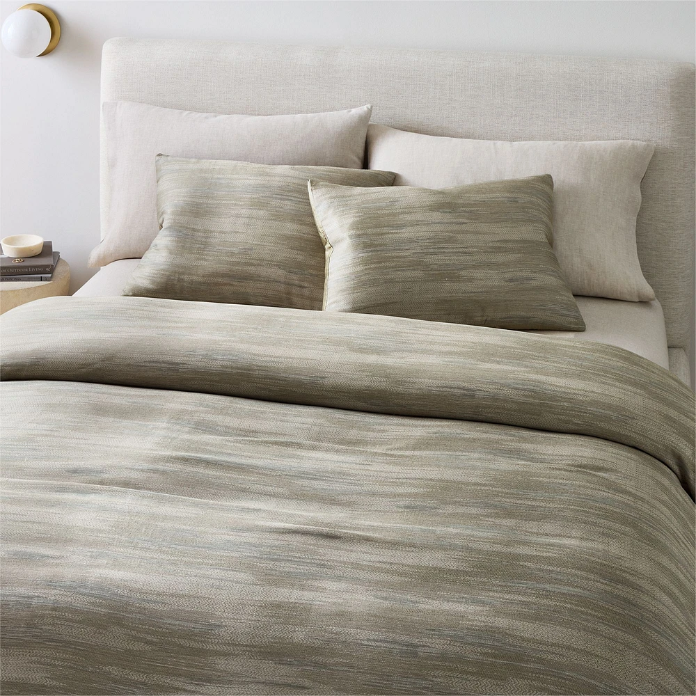 Silky TENCEL™ Striated Duvet Cover & Shams | West Elm