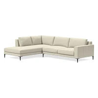 Harper Leather 2-Piece Bumper Chaise Sectional (106"–116") | West Elm