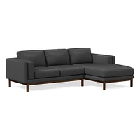 Dekalb 2 Piece Leather Sectional Sofa | With Chaise West Elm