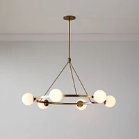 Hayes Round Light Chandelier (35"–47") | West Elm