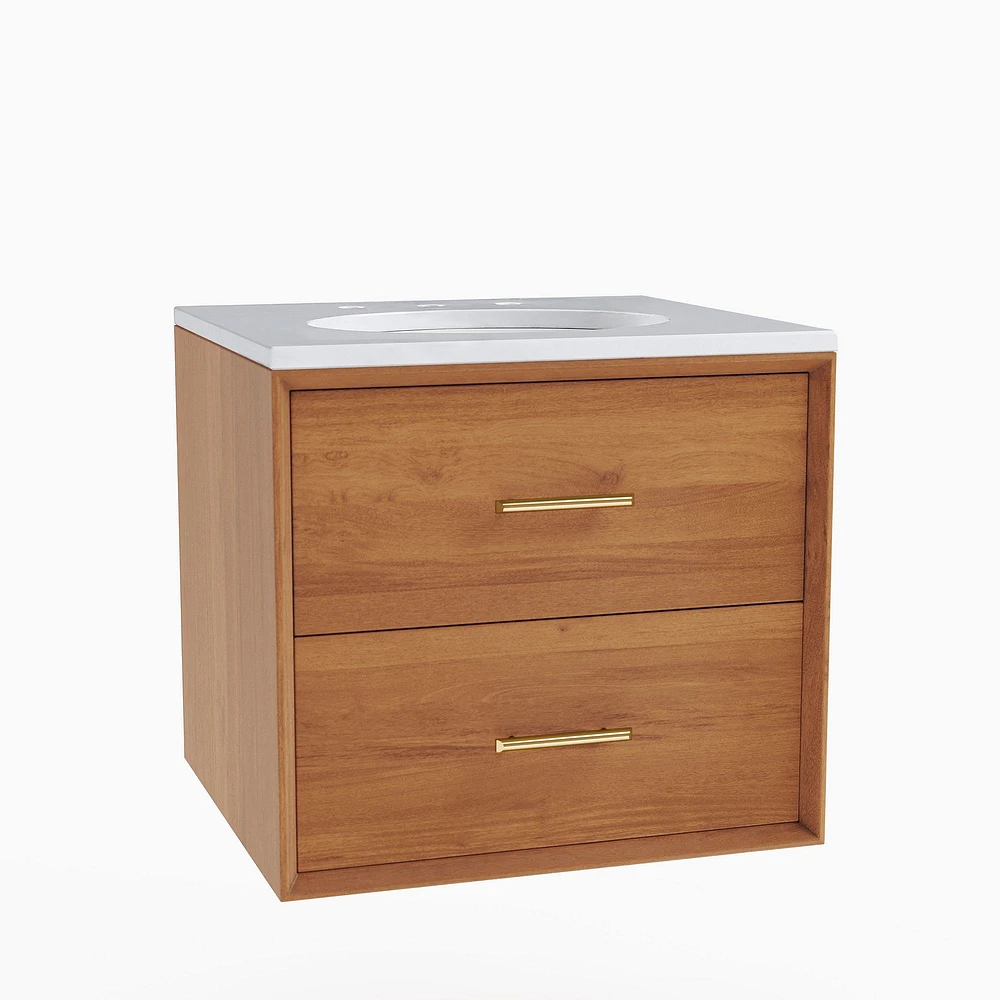 Mid-Century Floating Single Bathroom Vanity (24") | West Elm