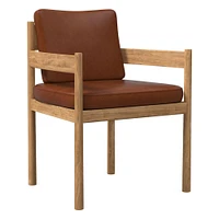 Halsey Leather Dining Arm Chair | West Elm