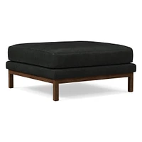 Dekalb Leather Ottoman | West Elm