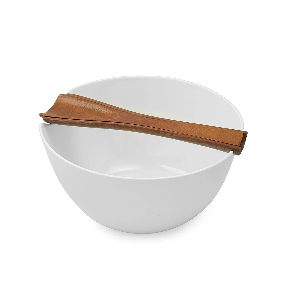 Nambe Quatro Salad Bowl & Servers  | West Elm