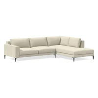 Harper Leather 2-Piece Bumper Chaise Sectional (106"–116") | West Elm