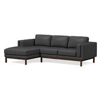 Dekalb 2 Piece Leather Sectional Sofa | With Chaise West Elm