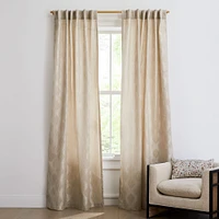 Linear Lattice Jacquard Curtain | West Elm