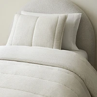 Heathered Linear Comforter & Shams | West Elm