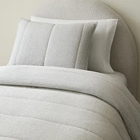 Heathered Linear Comforter & Shams | West Elm