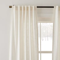 Textured Luxe Linen Curtain | West Elm