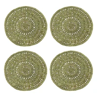 Caravan Circolo Abaca Round Placemats (Set of 4) | West Elm