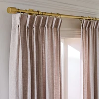 Pleated European Flax Linen Curtain | West Elm