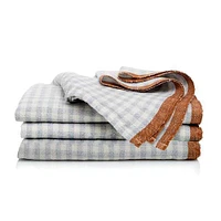 Gingham Linen Napkins (Set of 4) | West Elm