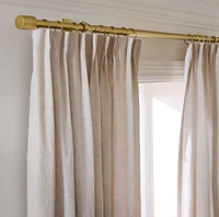 Pleated European Flax Linen Curtain | West Elm