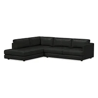 Haven Leather 2-Piece Bumper Chaise Sectional (108") | West Elm