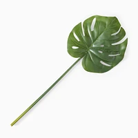 Faux Green Monstera Leaf Stem | West Elm
