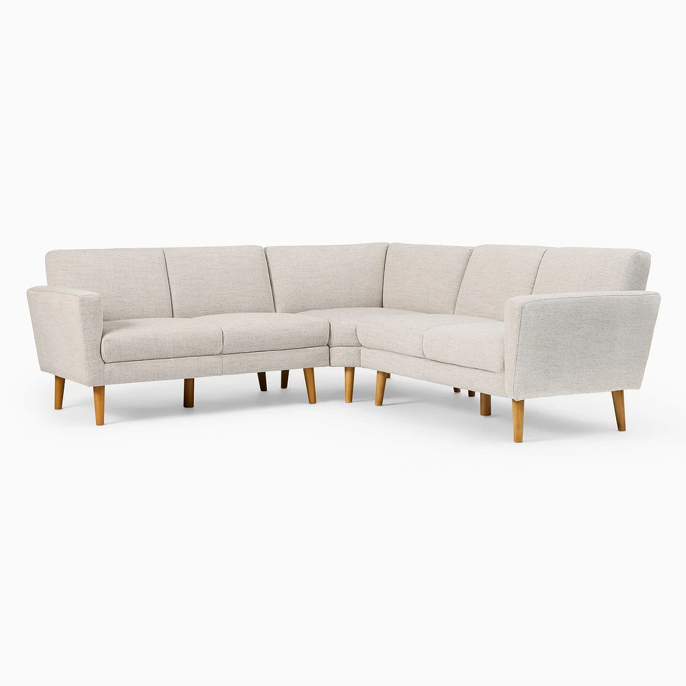 Oliver 3-Piece L-Shaped Sectional (84.5") | West Elm