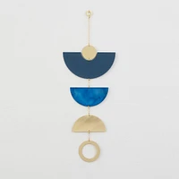 Circle & Line Blue Frond Wall Hanging | West Elm