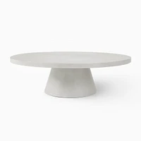 Concrete Pedestal Outdoor Round Coffee Table (32"–44") | West Elm