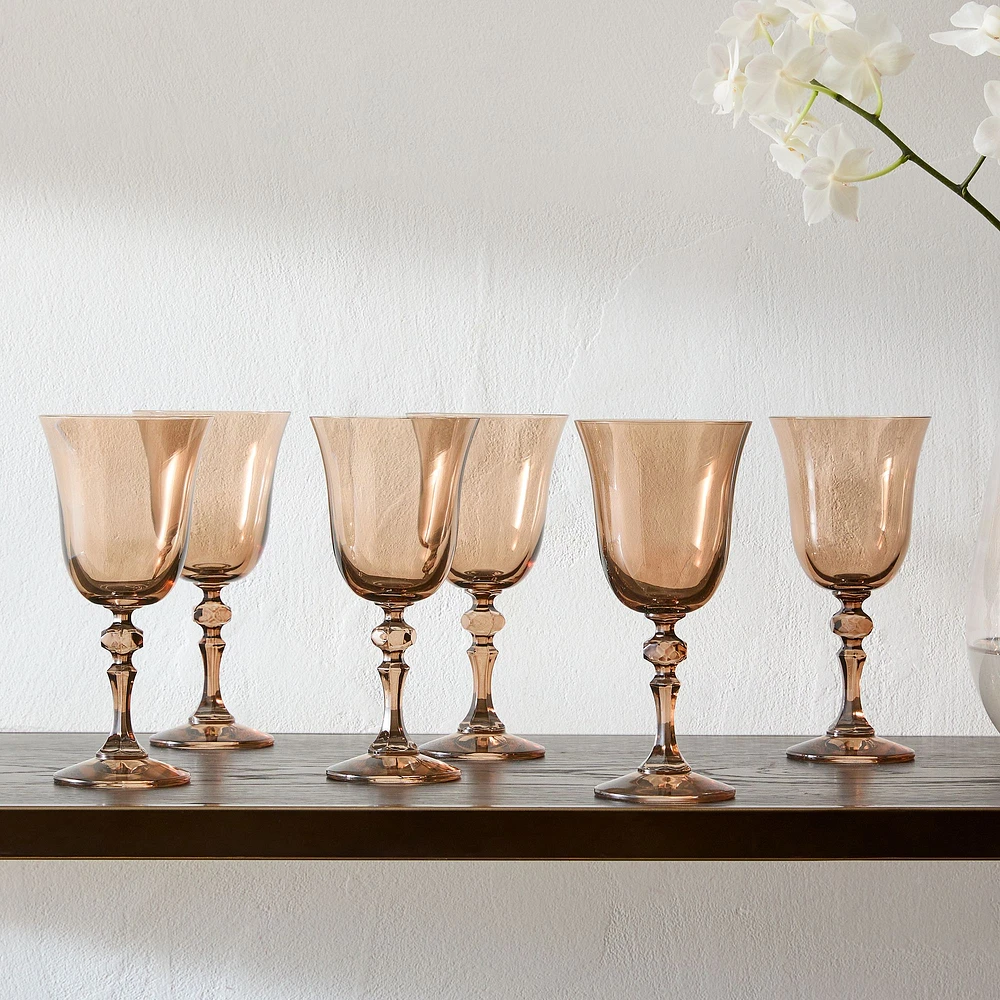 Estelle Colored Glass Regal Goblet (Set of 6) | West Elm