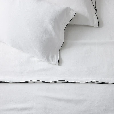 European Flax Linen Merrow Edge Sheet Set & Pillowcases | West Elm