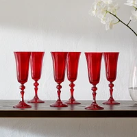 Estelle Colored Glass Regal Flute (Set of 6) | West Elm