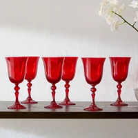 Estelle Colored Glass Regal Goblet (Set of 6) | West Elm