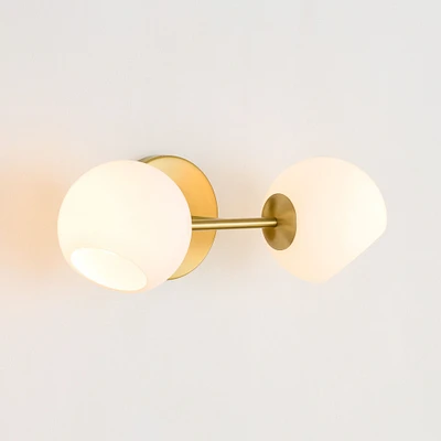Staggered Glass Wall Sconce - Double | West Elm