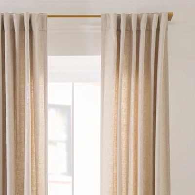 Emerson Linen Blend Curtain | West Elm