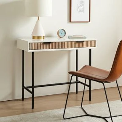 Quinn Mini Desk, Rubberwood, Dark Bronze