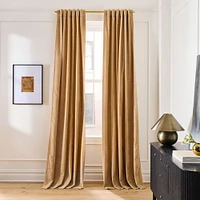 Worn Velvet Curtain - Regal Blue | West Elm